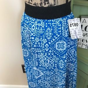 Lularoe Lola Blue Skirt Large